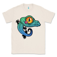 Natural cute colorful cartoon gecko Classic Tee - linhVisuals