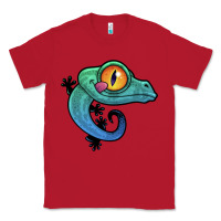 Red cute colorful cartoon gecko Classic Tee - linhVisuals