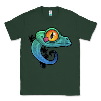 Sports Green cute colorful cartoon gecko Classic Tee - linhVisuals