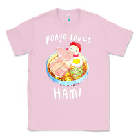 Bubblegum Pink studio ghibli ponyo loves ham Classic Tee - linhVisuals