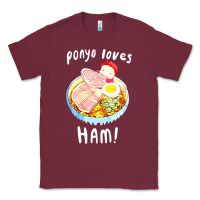 Burgundy studio ghibli ponyo loves ham Classic Tee - linhVisuals