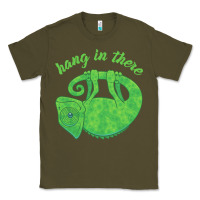 Army Green hang in there magical chameleon Classic Tee - linhVisuals