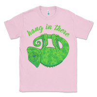 Bubblegum Pink hang in there magical chameleon Classic Tee - linhVisuals