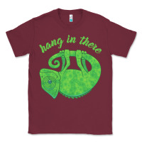 Burgundy hang in there magical chameleon Classic Tee - linhVisuals