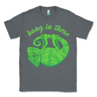 Charcoal Heather hang in there magical chameleon Classic Tee - linhVisuals