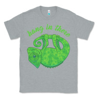 Heather Grey hang in there magical chameleon Classic Tee - linhVisuals