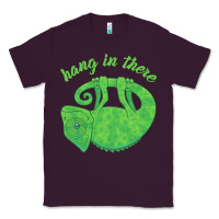 Plum hang in there magical chameleon Classic Tee - linhVisuals