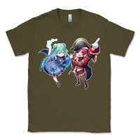Army Green Houshou Marine and Uruha Rushia Classic Tee - linhVisuals