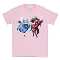 Bubblegum Pink Houshou Marine and Uruha Rushia Classic Tee - linhVisuals