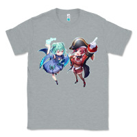 Heather Grey Houshou Marine and Uruha Rushia Classic Tee - linhVisuals