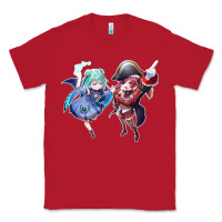 Red Houshou Marine and Uruha Rushia Classic Tee - linhVisuals