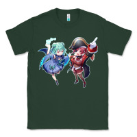 Sports Green Houshou Marine and Uruha Rushia Classic Tee - linhVisuals