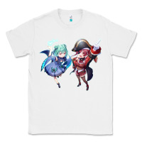 White Houshou Marine and Uruha Rushia Classic Tee - linhVisuals