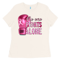 Bone Breast cancer no one fights alone boxing Ladies Tee - Artiststas