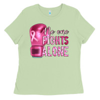 Matcha Breast cancer no one fights alone boxing Ladies Tee - Artiststas