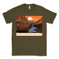 Army Green vintage grand canyon national park retro colorado river 80s Classic Tee - linhVisuals