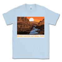 Dusty Blue vintage grand canyon national park retro colorado river 80s Classic Tee - linhVisuals
