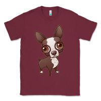 Burgundy zippy the boston terrier Classic Tee - linhVisuals