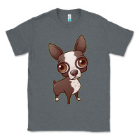 Charcoal Heather zippy the boston terrier Classic Tee - linhVisuals