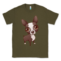 Army Green zippy the boston terrier Classic Tee - linhVisuals