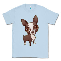 Dusty Blue zippy the boston terrier Classic Tee - linhVisuals