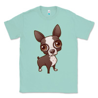 Seafoam zippy the boston terrier Classic Tee - linhVisuals