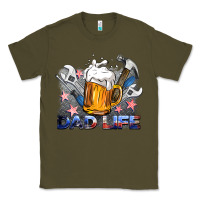 Army Green dad life beer and tools Classic Tee - BarkalooDesign