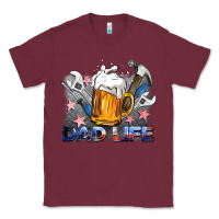 Burgundy dad life beer and tools Classic Tee - BarkalooDesign