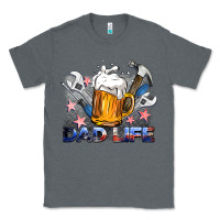 Charcoal Heather dad life beer and tools Classic Tee - BarkalooDesign