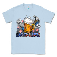 Dusty Blue dad life beer and tools Classic Tee - BarkalooDesign