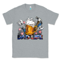 Heather Grey dad life beer and tools Classic Tee - BarkalooDesign