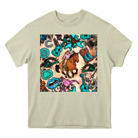 Mossy western cowgirl seamless pattern Heavy Core Tee - BundleAndBundleShop