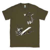 Army Green hobbes Classic Tee - linhVisuals