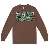Western Leopard Camouflage Turquoise Soccer Licence Plate Template Long Sleeve Tee | Teevron