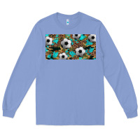 Colony Blue western leopard camouflage turquoise soccer licence plate template Long Sleeve Tee - Artiststas