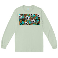 Matcha western leopard camouflage turquoise soccer licence plate template Long Sleeve Tee - Artiststas