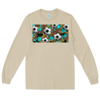 Mushroom western leopard camouflage turquoise soccer licence plate template Long Sleeve Tee - Artiststas
