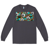 Smoke western leopard camouflage turquoise soccer licence plate template Long Sleeve Tee - Artiststas