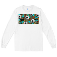 White western leopard camouflage turquoise soccer licence plate template Long Sleeve Tee - Artiststas