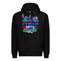 Black preview flower stitch blue preschool Premium Hoodie - AdoDesignShop