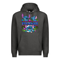 Charcoal Heather preview flower stitch blue preschool Premium Hoodie - AdoDesignShop
