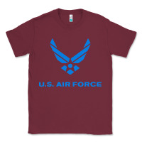 Burgundy us force usaf distressed Classic Tee - linhVisuals