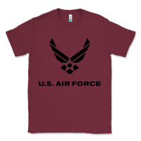 Burgundy us air force usaf distressed Classic Tee - linhVisuals