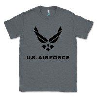 Charcoal Heather us air force usaf distressed Classic Tee - linhVisuals