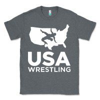 Charcoal Heather usa fight Classic Tee - linhVisuals