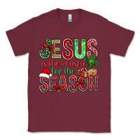 Burgundy jesus is the reason for the season christmas bbs Classic Tee - BundleAndBundleShop