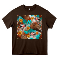 Chocolate Brown western cowboy hat seamless pattern Heavy Core Tee - BundleAndBundleShop