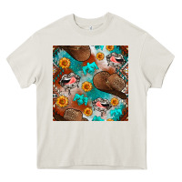 Cream western cowboy hat seamless pattern Heavy Core Tee - BundleAndBundleShop