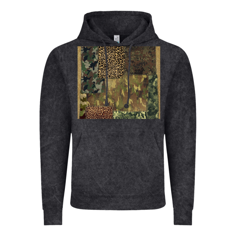 Camouflage Leopard Patches Vintage Hoodie by BarkalooDesign | Teevron