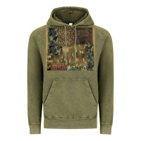 Vintage Olive camouflage leopard patches Vintage Hoodie - BarkalooDesign